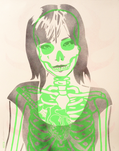 Hutch 'Samurai Heart' Green Print Available