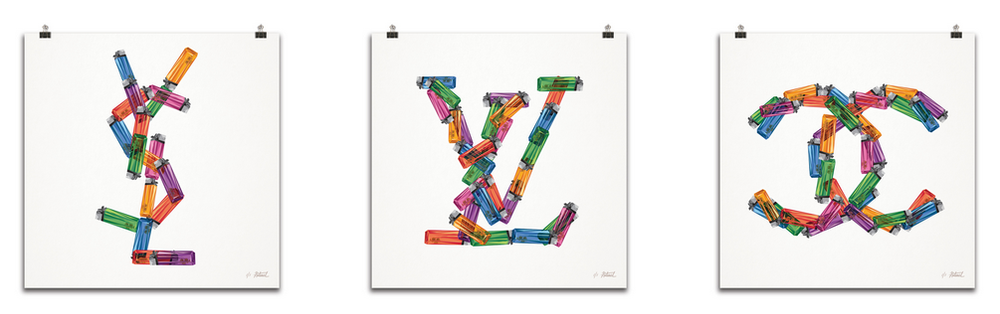 Naturel 'LV', 'YSL' + 'Chanel' Prints Available