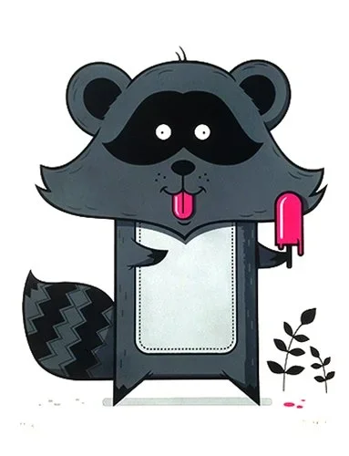 Rob Warnick 'Raccoon' Print Available
