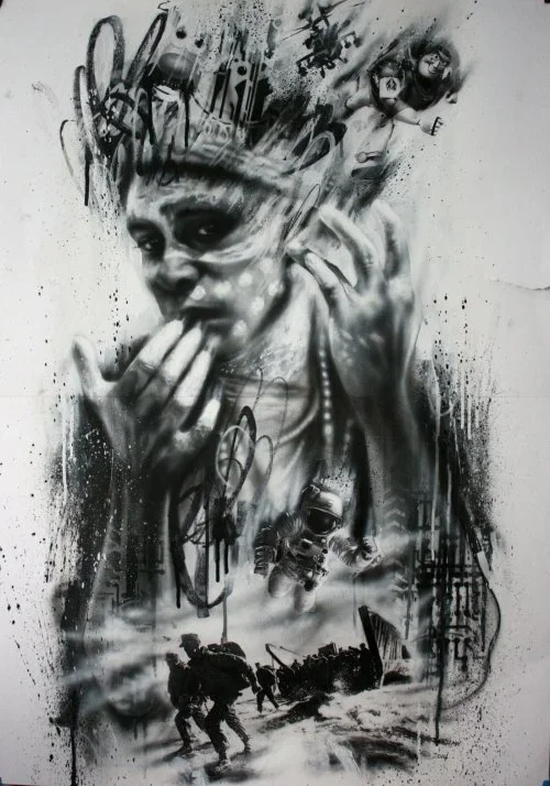 Dale Grimshaw 'Desert Storm' AWESOME Original Available