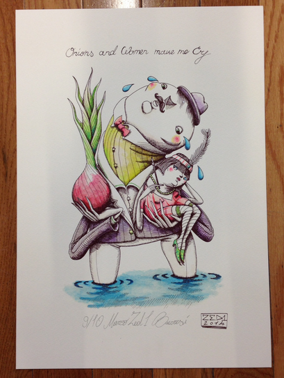 ZED1 'Onions And Women Make Me Cry' Print Release Details