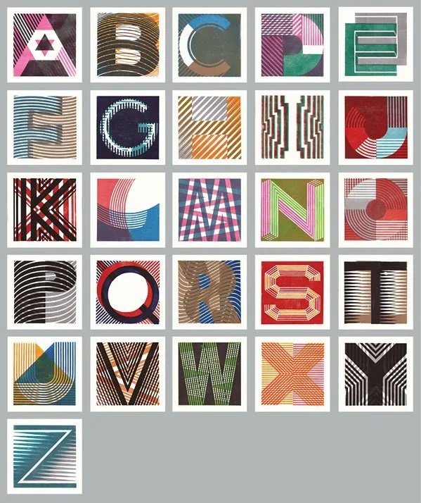 James Brown 'Lino Print' Letters Available