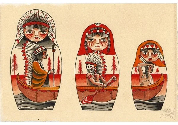 Kyler Martz 'Indians And Canoe' Print Available