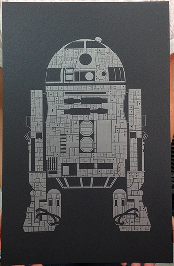 Tekst 'R2' Art Print Available
