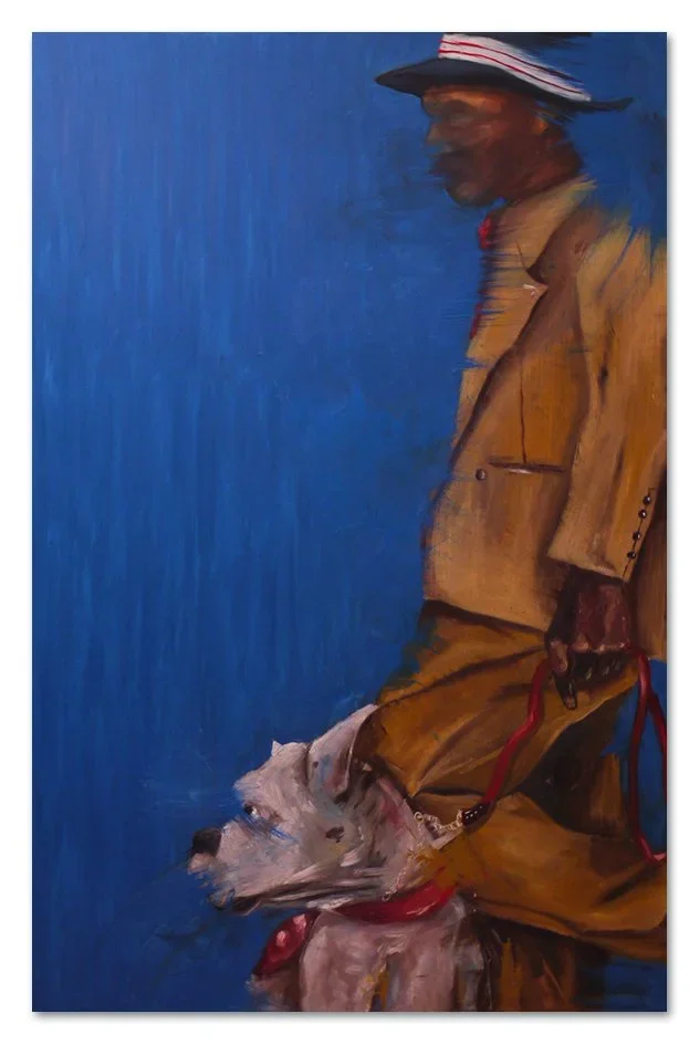 Lee Ellis 'Man With Dog' STUNNING Original Available