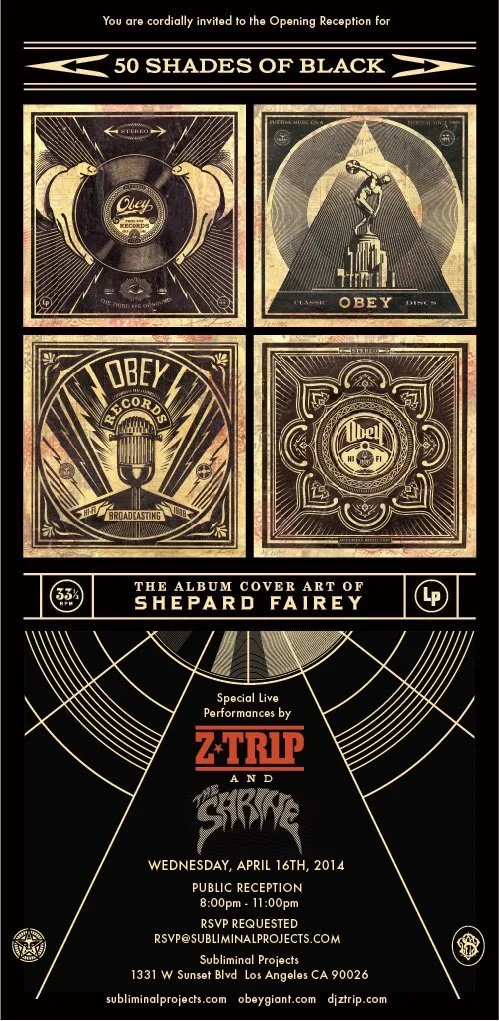 Obey '50 Shades Of Black' Opening Tonight