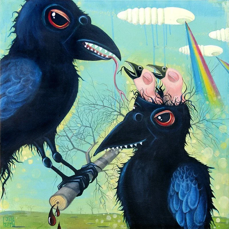 John Stuart Berger 'Low Flying Worms' Print Available