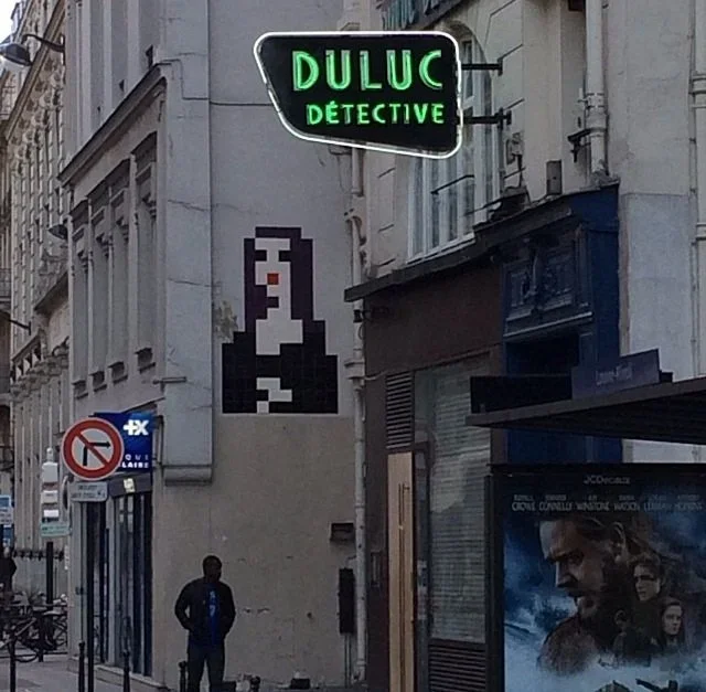 AWESOME Space Invader 'Mona Lisa' Installation