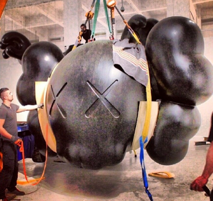 Kaws Installation Progress Shot