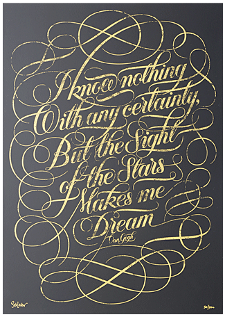 Seb Lester 'Stars' (Gold) Print Available