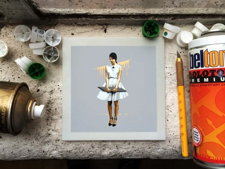 Penny 'Under The Knife' Grey + Gold Tile Available