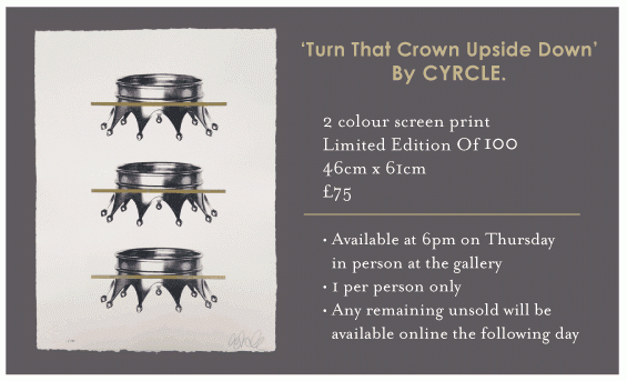 Cyrcle 'Turn That Crown Upside Down' Print Release Details
