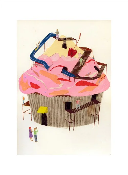 Drew Breckmeyer 'Cupcake Mountain' Print Available