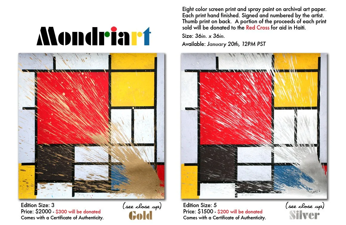 Mr Brainwash 'Mondrainart' Haiti Charity Prints Release Info