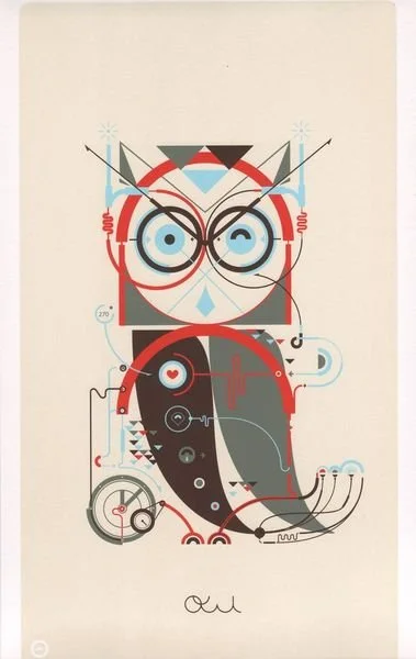 Leandro Castelao 'Owl', 'Rhino' + 'Rabbit' Prints Available  ﻿