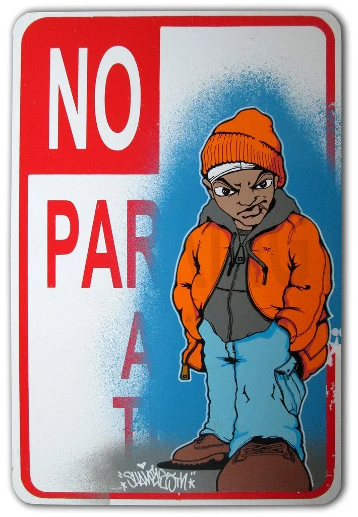 Shame 125 'Untitled' No Parking Sign Available