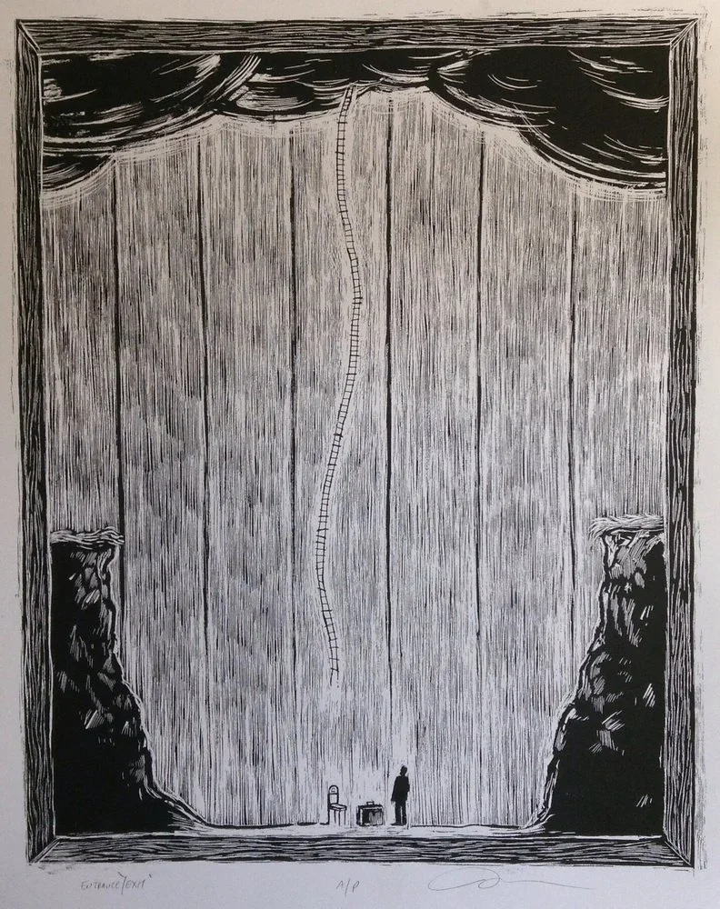 Dan Grezca 'Entrance/Exit' B+W Print Available