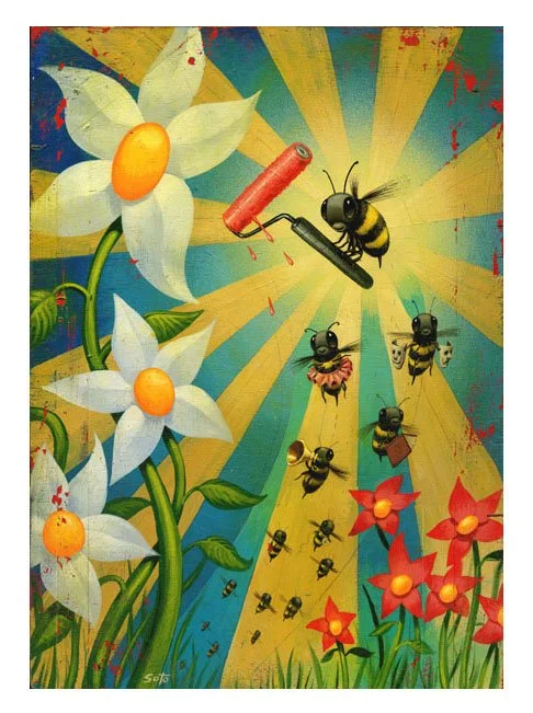 Jeff Soto 'Spring Bees', 'Gumivore Love' + 'Tres Flores' A/P Prints Available