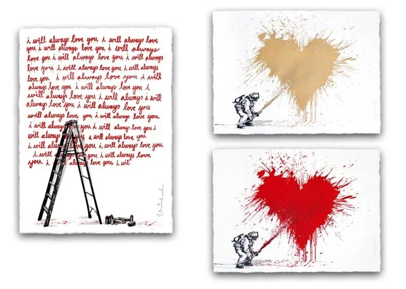 Mr Brainwash 'I Will Always You' + 'Love To The Rescue' Prints Release Details
