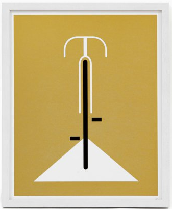 Eleanor Grosch 'Gold Bicycle' Print Available