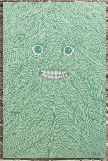 Chuck U 'Hairy Guy Green' Print Available