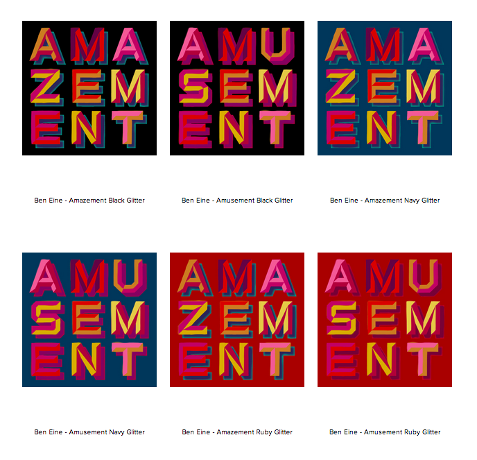 Eine 'Amazement' + 'Amusement' Glitter Prints Available