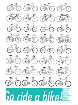 Brainstorm 'Go Ride A Bike' Teal Print Available