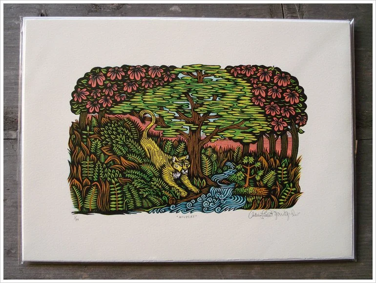 Tugboat 'Wildcat' AMAZING Wood Cut Print Available