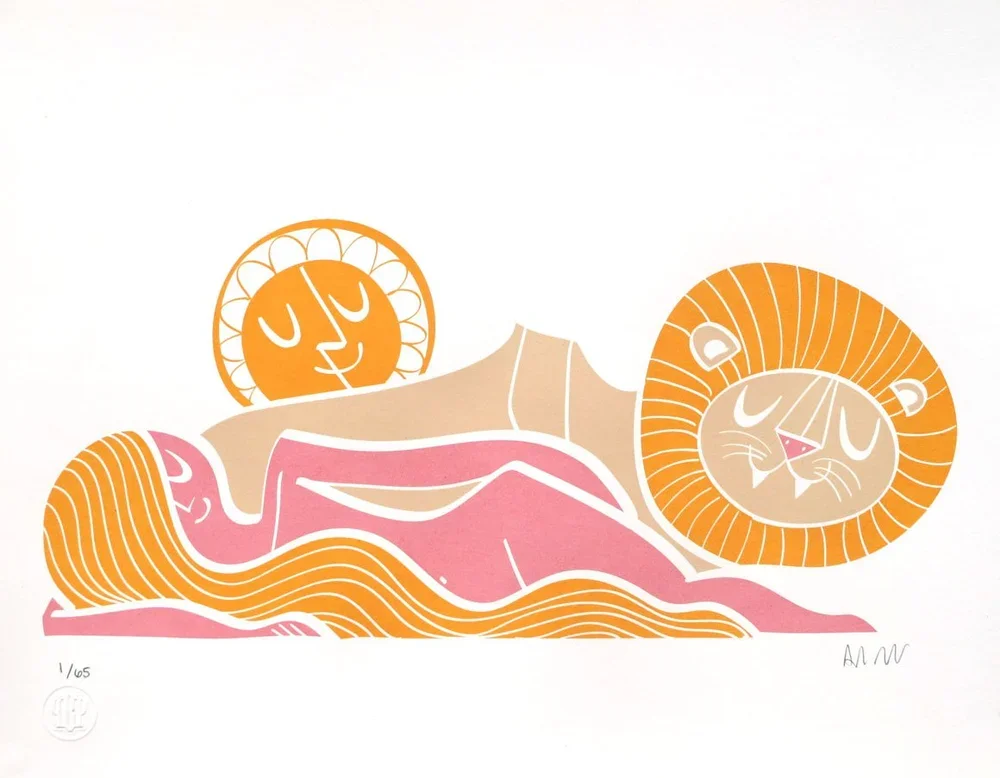 Amanda Visell 'Girl Lion Sun' Print Available