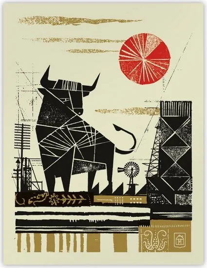 Curtis Jinkins 'Bull' Print Available
