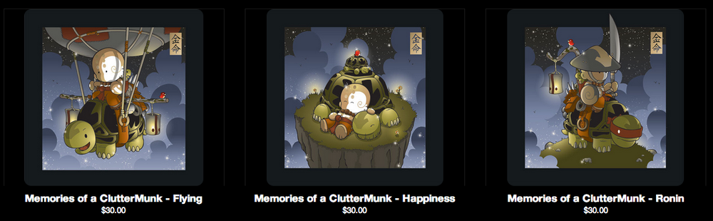 Huck Gee 'Memories Of A Cluttermunk' Prints Available