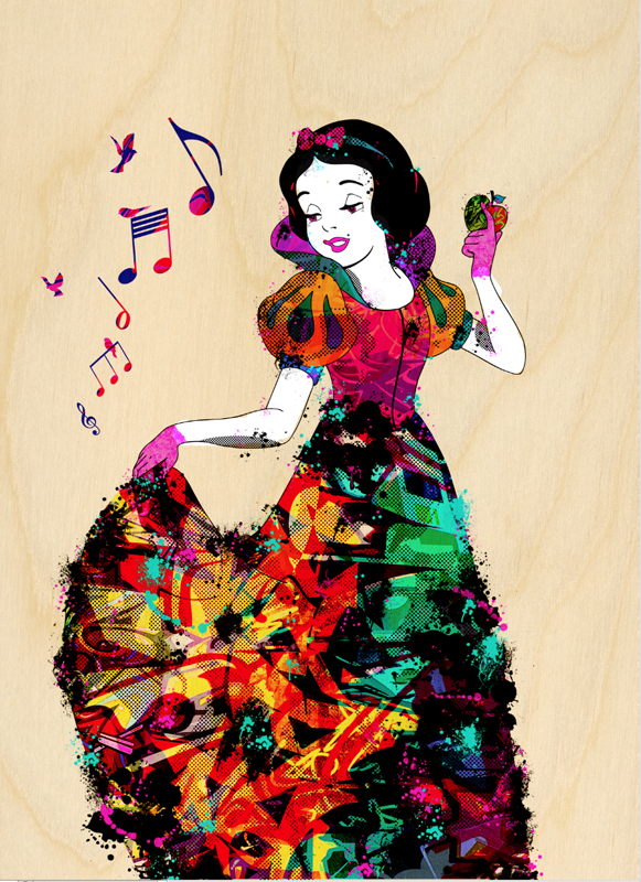 Mandara 'Ms White' On Wood Print Available