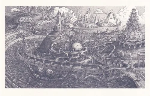 David Welker 'River Town' Print Available Soon