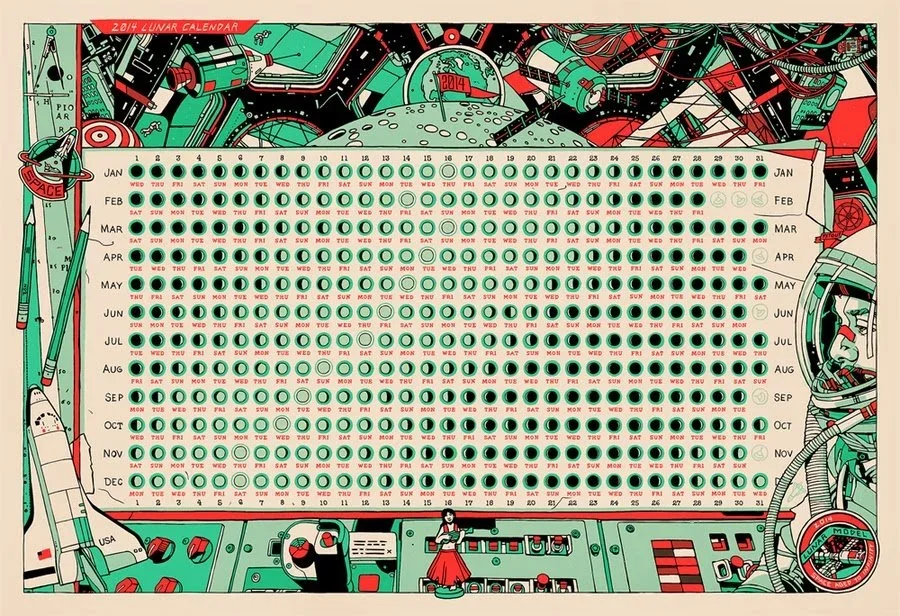 Tyler Stout '2014 Lunar Calendar' Print Available NOW