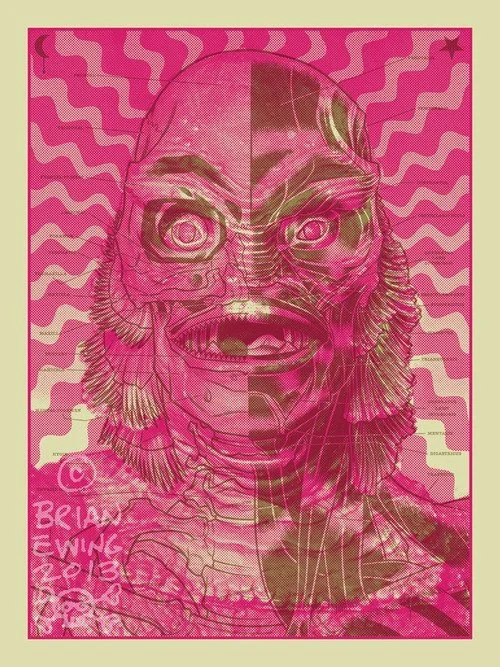 Brian Ewing 'Creature From Black Lagoon' Pink Art Print Available