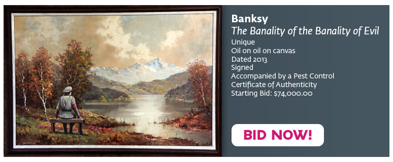 Banksy 'The Banality Of The Banality Of Evil' Painting Up For Auction