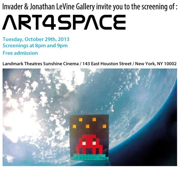 Invader Art4Space Movie Premier In New York City