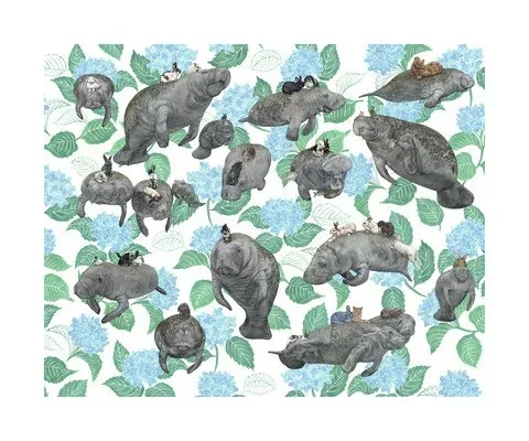 Kozyndan 'Vegans: Manatees 'n' Bunnies' Print Available