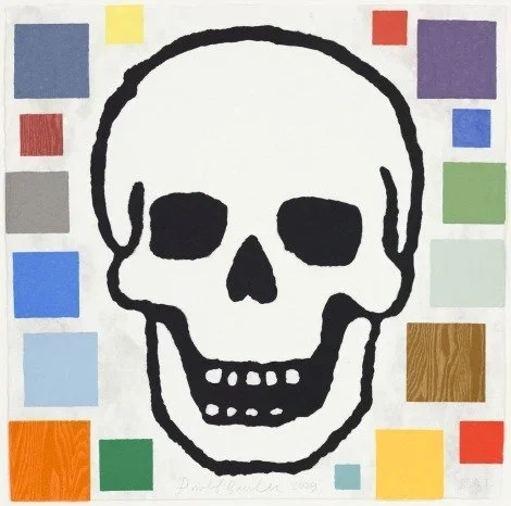 Donald Baechler 'Abstract Composition With Skull' Print Available