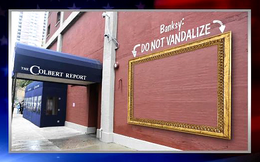Banksy Featured On The Colbert Report