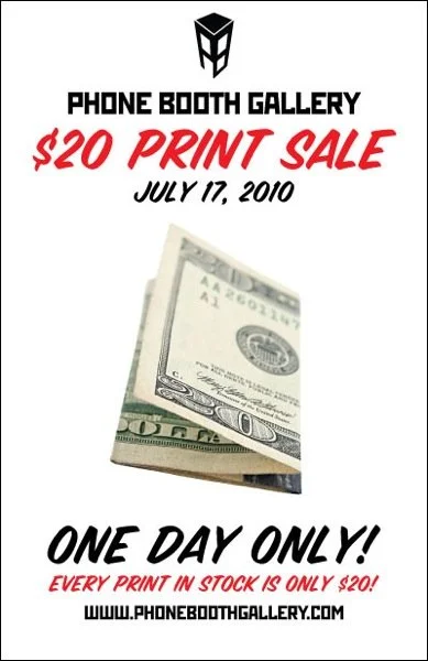Phone Booth Gallery '$20 Sale' TODAY ONLY