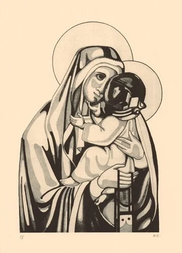 Andrew Ingram 'Mary And Space Child' Print Available