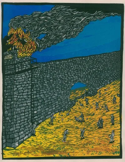 Erik Ruin 'Liberation' (Tower On Fire) Print Available