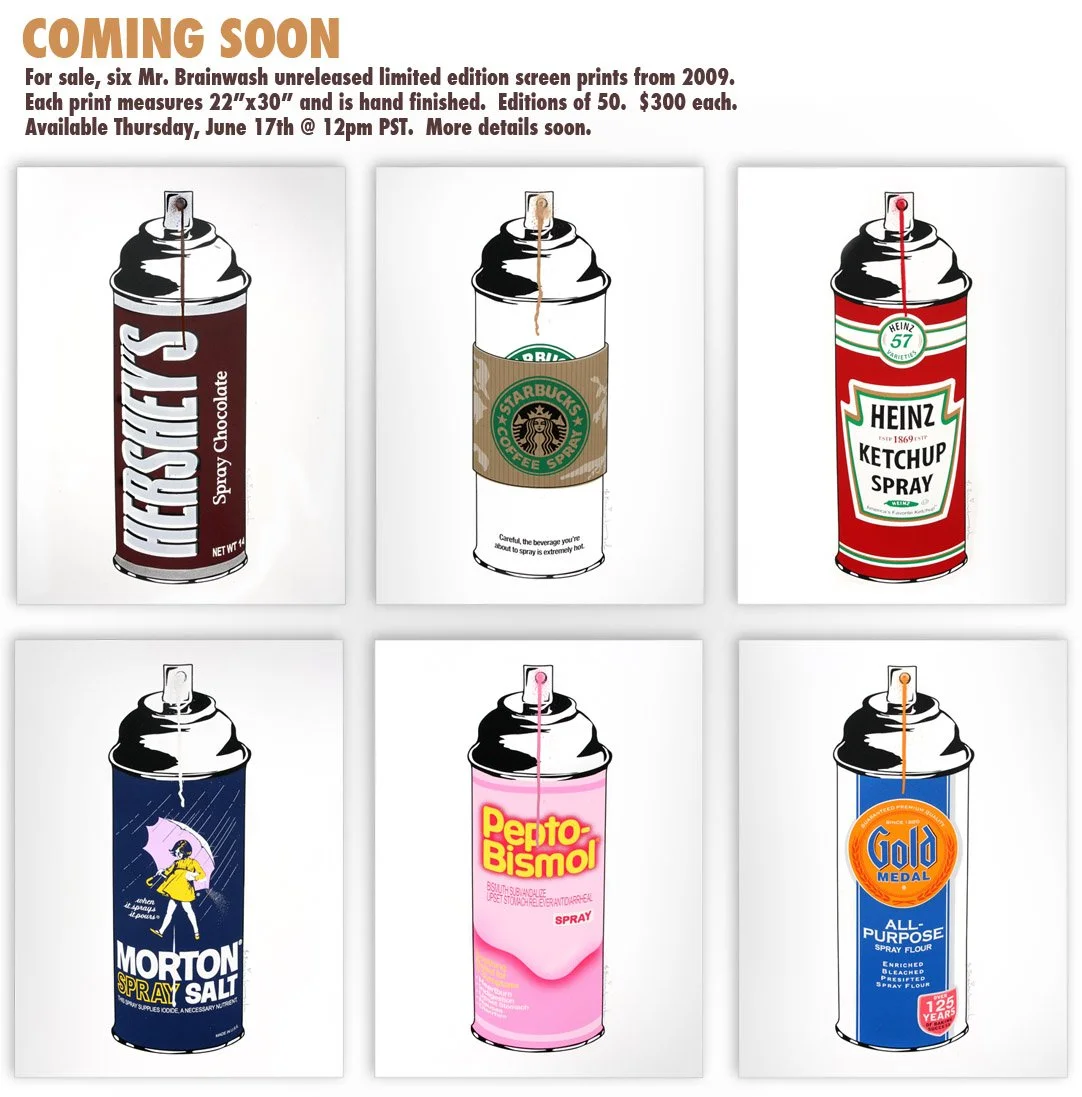 Mr Brainwash 'Spray Can' Series Print Release Details