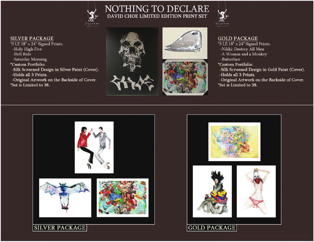 David Choe 'Nothing To Declare' Print Sets Release Details
