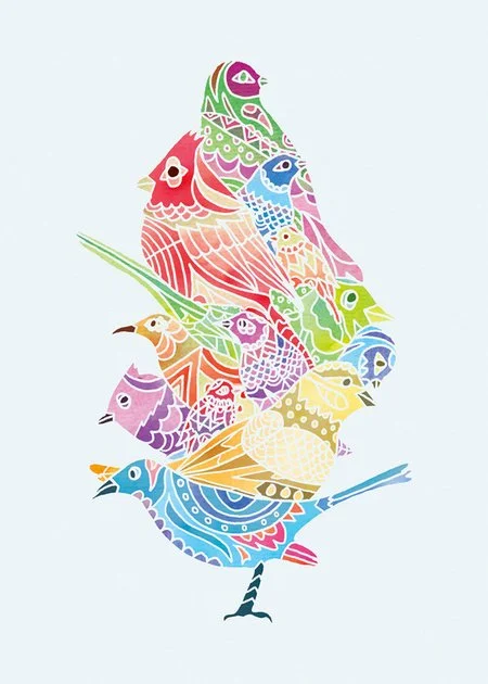 Cole Gerst 'Bird Stack' Print Available