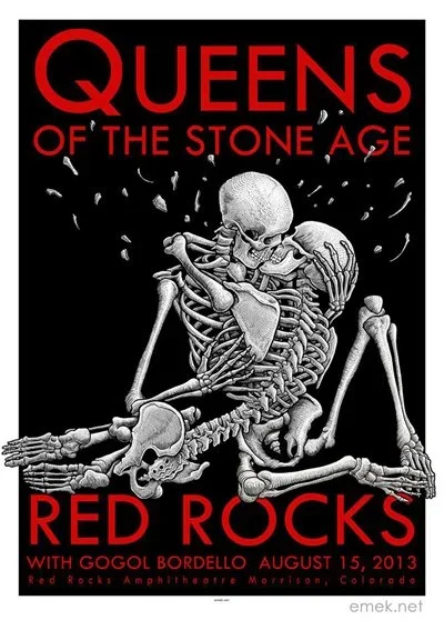 EMEK 'Queens Of The Stone Age' Red Rocks Print Release Details