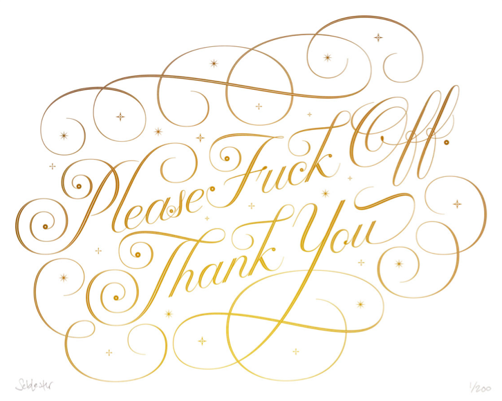 Seb Lester 'Please And Thank You' Print Available