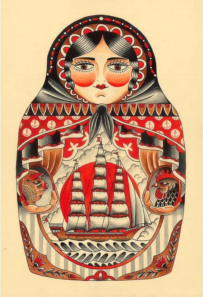Kyler Martz 'Bon Voyage Matryoshka' Print Available