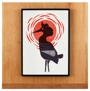 Marcus Walters 'Stork' Print Available